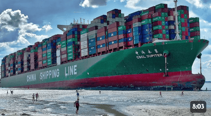 huge ship conveying containers in the sea huge ship conveying containers in the sea