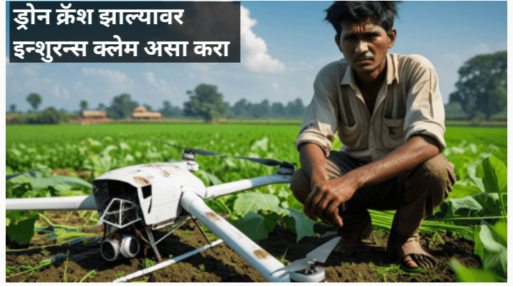 ड्रोन क्रॅश झाल्यावर इन्शुरन्स क्लेम: शेतकऱ्यांसाठी संपूर्ण मार्गदर्शन