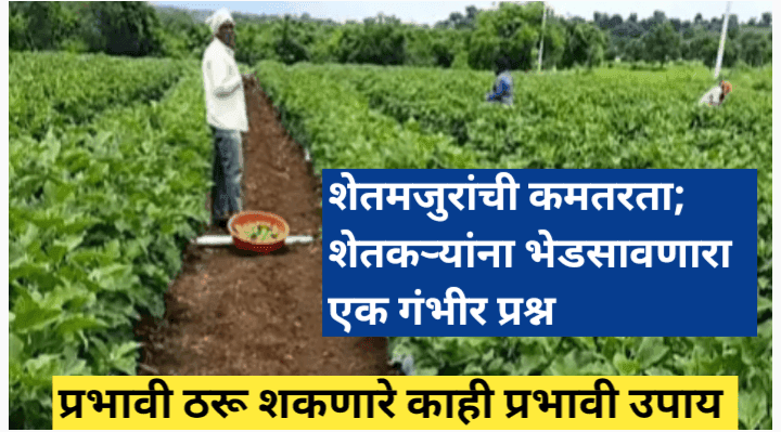 शेतमजुरांची कमतरता आणि त्यावर प्रभावी ठरू शकणारे उपाय