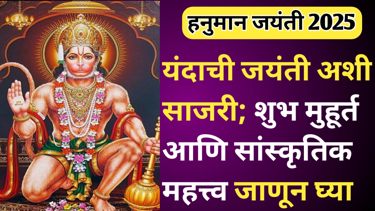 हनुमानजयंती : परंपरा, श्रद्धा आणि आध्यात्मिक उन्नतीचा उत्सव