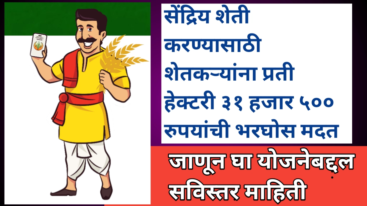सेंद्रिय शेती करण्यासाठी सरकारकडून प्रति हेक्टरी 31500 रुपयांची मदत