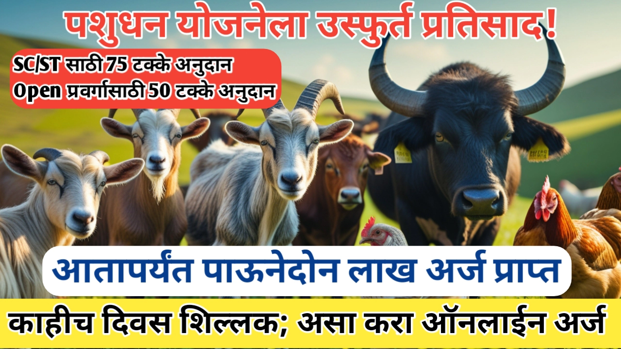 पशुधन योजनेसाठी लाखो अर्ज प्राप्त; उरले थोडेच दिवस