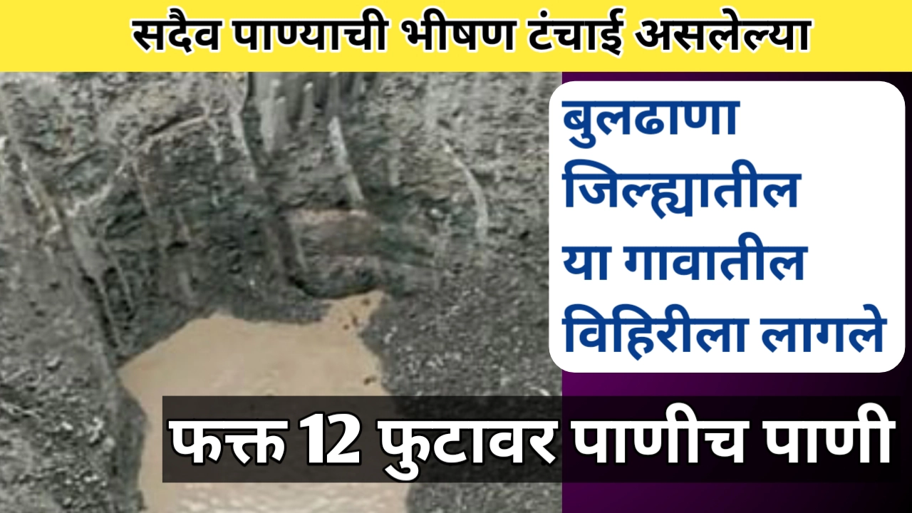 बुलढाणा जिल्ह्यातील या गावात लागले विहिरीला 12 फुटावर पाणी
