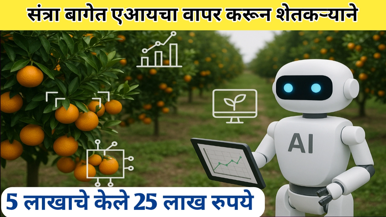 संत्रा बागेत एआय वापरून यशस्वी झालेल्या शेतकऱ्याची यशकथा