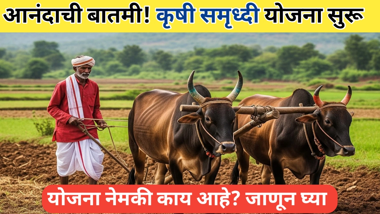 आनंदाची बातमी! कृषी समृद्धी योजना सुरू; योजनेबद्दल सविस्तर माहिती