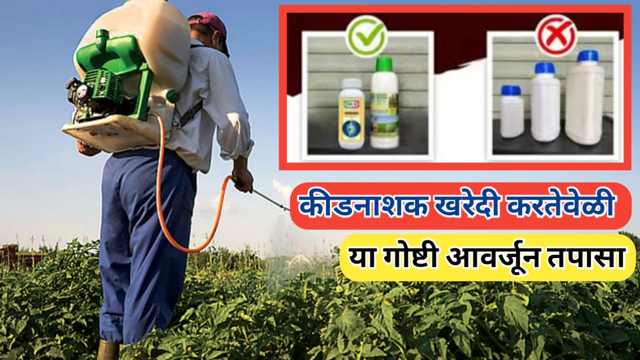 पिकासाठी कीडनाशक खरेदी करताना घ्यावयाची खबरदारी