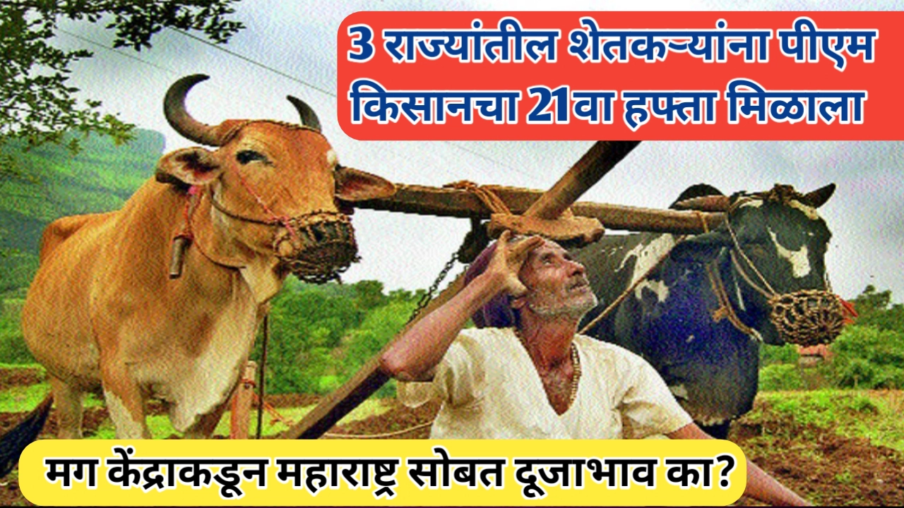 पीएम किसानचा एकविसावा हफ्ता जमा: तीन राज्यांचा लाभ आणि महाराष्ट्राच्या शेतकऱ्यांची प्रतीक्षा