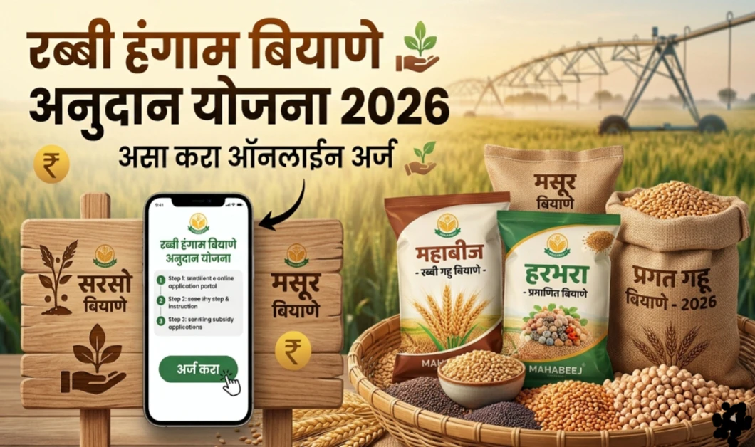 रब्बी हंगाम बियाणे अनुदान योजना 2026; असा करा ऑनलाईन अर्ज