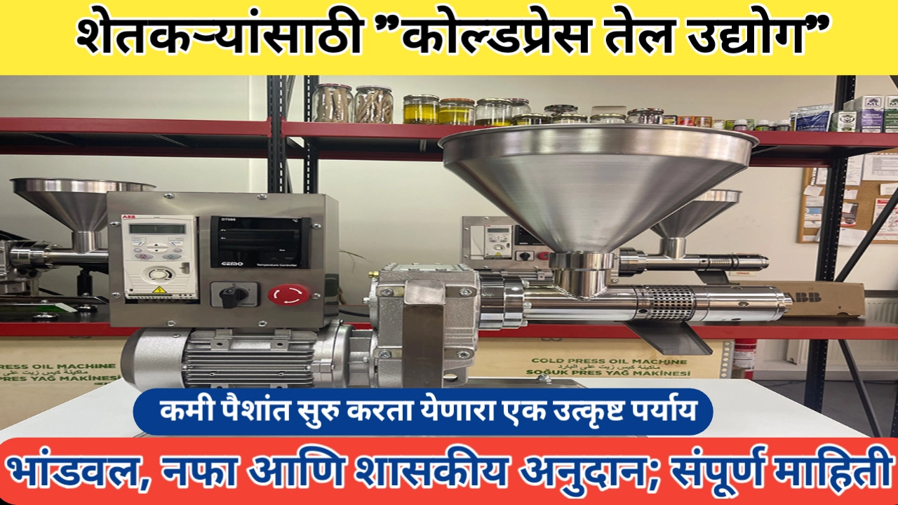कमी भांडवलात जास्त नफा देणारा कोल्डप्रेस तेल उद्योग: शेतकऱ्यांसाठी एक सुवर्णसंधी