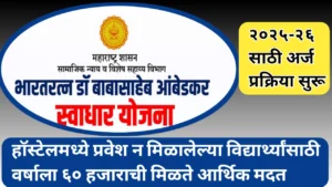 अनुसूचित जाती व नवबौद्ध विद्यार्थ्यांसाठी स्वाधार योजनेचे ऑनलाइन अर्ज सुरू (Swadhar scheme apply online)