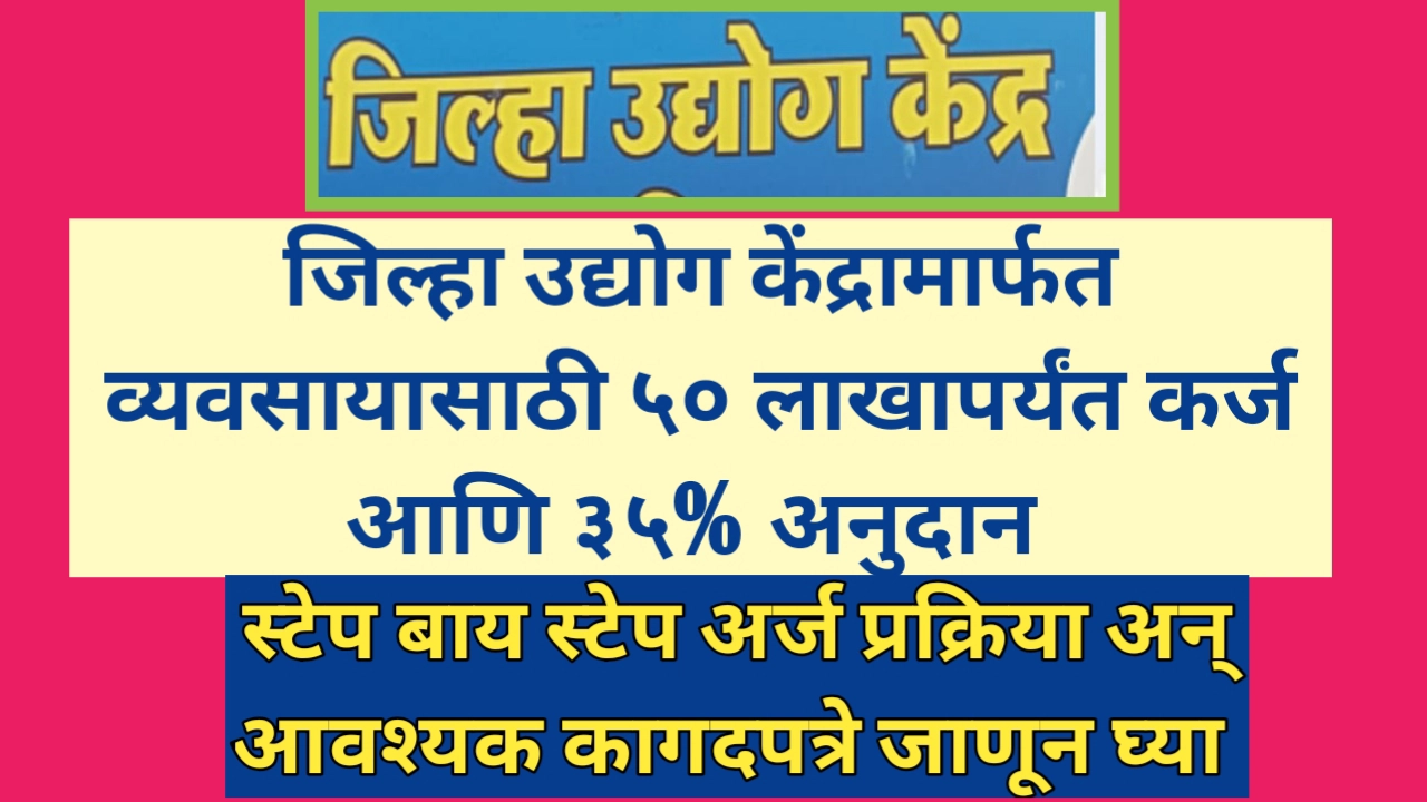 जिल्हा उद्योग केंद्रामार्फत व्यवसायासाठी अनुदान अर्ज प्रक्रिया