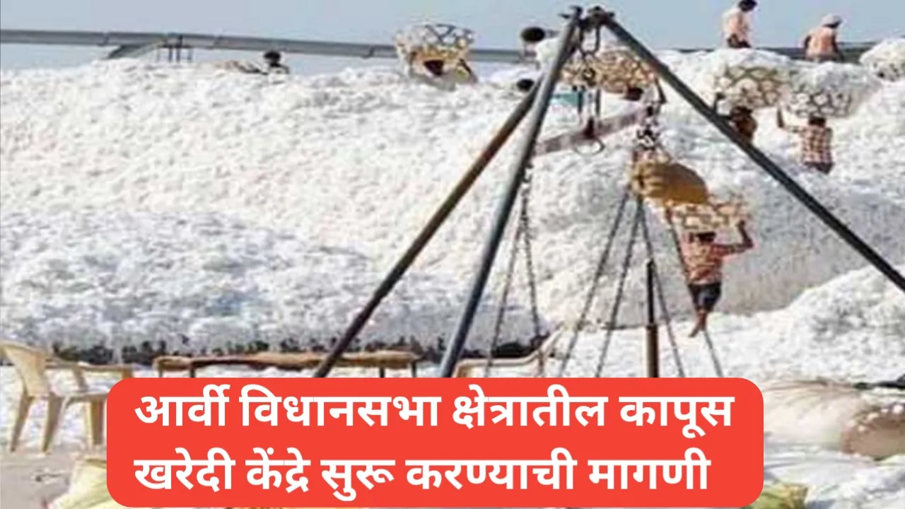 आर्वी विधानसभा क्षेत्रातील कापूस खरेदी केंद्रे सुरू करण्याची मागणी