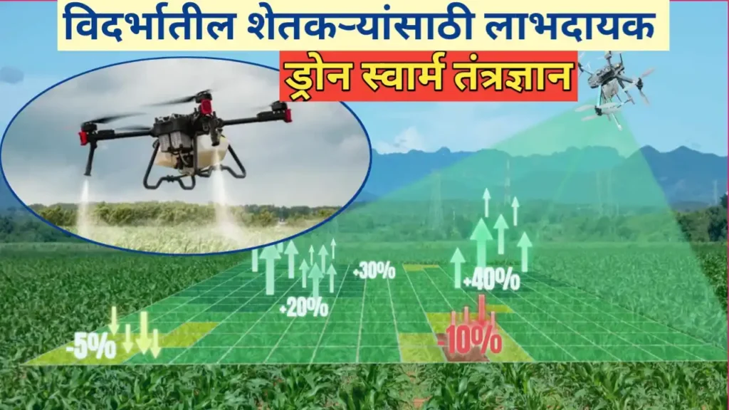 कीटकनाशक फवारणीसाठी ड्रोन स्वार्म तंत्र: विदर्भाच्या शेतीतील क्रांती