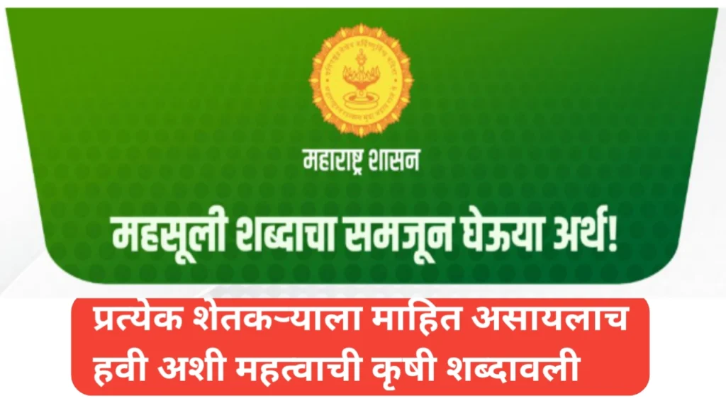 महसूली शब्द आणि त्यांचे अर्थ