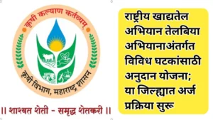 राष्ट्रीय खाद्यतेल अभियान तेलबिया अभियानाअंतर्गत विविध घटकांसाठी अनुदान योजना; अर्ज करण्यास सुरुवात