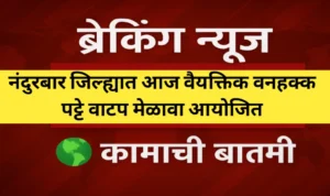 नंदुरबार जिल्ह्यात आज वैयक्तिक वनहक्क पट्टे वाटप मेळावा आयोजित