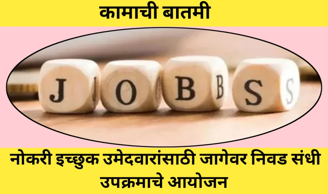 नोकरी इच्छुक उमेदवारांसाठी जागेवर निवड संधी उपक्रमाचे आयोजन