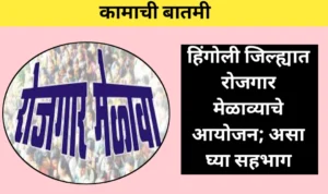 हिंगोली जिल्ह्यात रोजगार मेळाव्याचे आयोजन; असा घ्या सहभाग