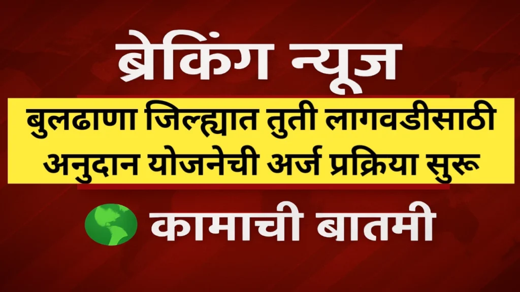 बुलढाणा जिल्ह्यात तुती लागवडीसाठी अनुदान योजनेची अर्ज प्रक्रिया सुरू
