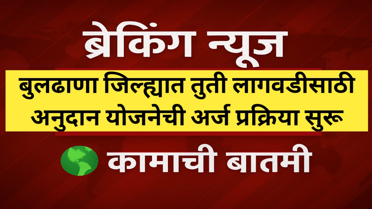 बुलढाणा जिल्ह्यात तुती लागवडीसाठी अनुदान योजनेची अर्ज प्रक्रिया सुरू