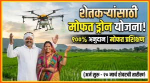शेतकऱ्यांना ड्रोन संच खरेदीसाठी 100% अनुदान