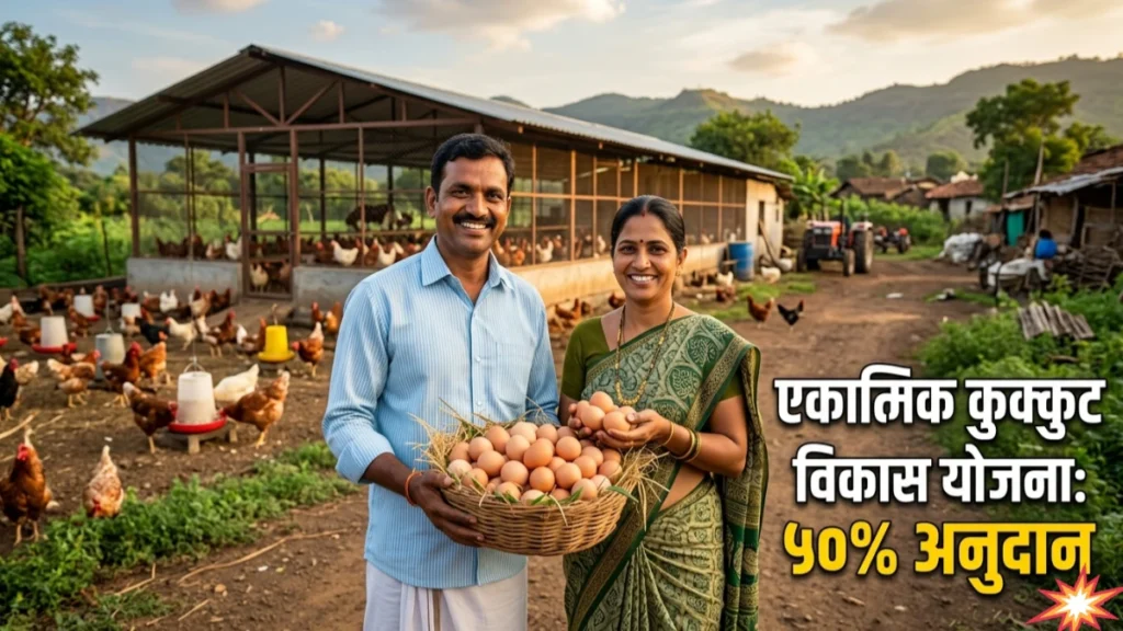 एकात्मिक कुक्कुट विकास योजना 2026: मिळवा 50% अनुदान, अर्ज प्रक्रिया आणि कागदपत्रांची संपूर्ण माहिती