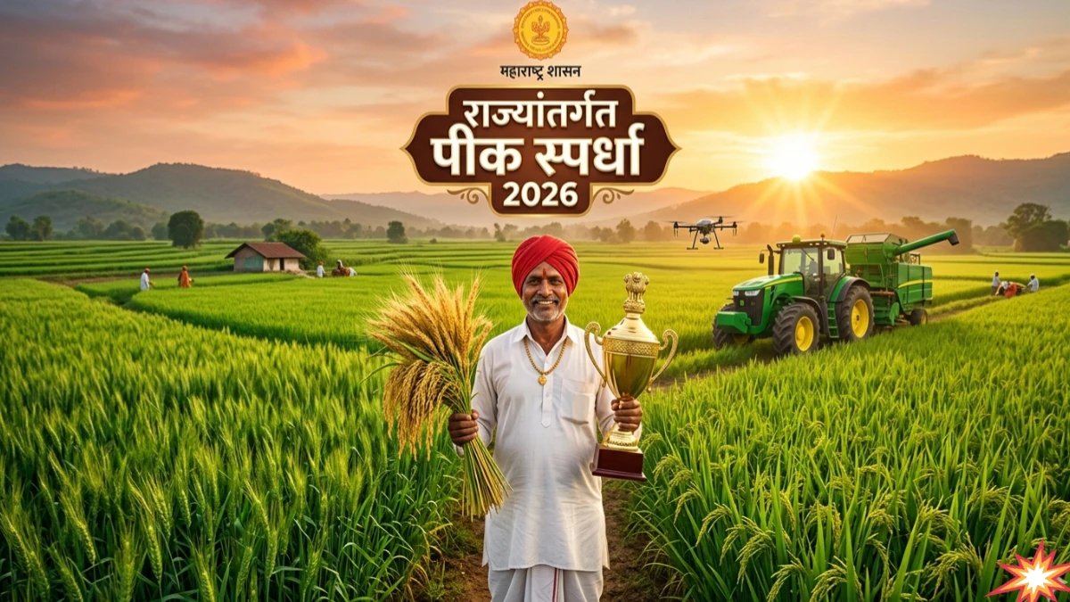 राज्यांतर्गत पीक स्पर्धा 2026: शेतकऱ्यांच्या कष्टाला मिळणार मानाचे व्यासपीठ; उत्पादकता वाढीसाठी कृषी विभागाचा पुढाकार