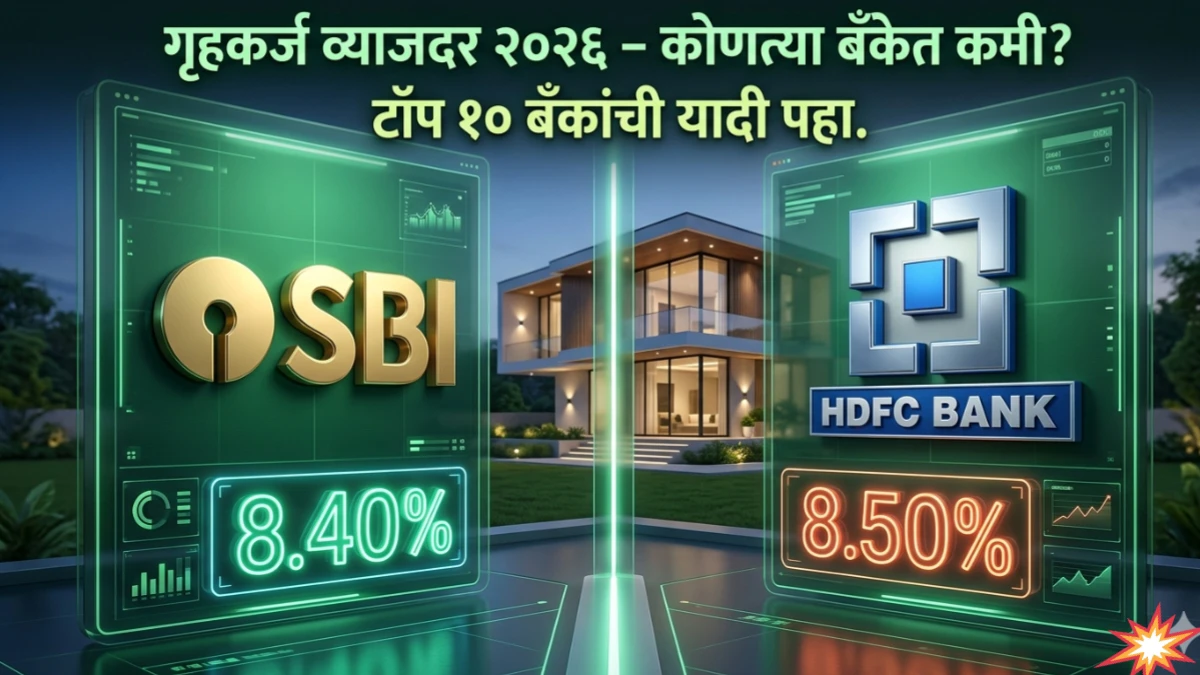 बँकेला जास्तीचे व्याज का देता? Home Loan Interest Rate 2026 – कोणत्या बँकेत कमी? पहा ही संपूर्ण यादी