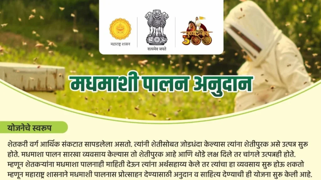 नानाजी देशमुख कृषी संजीवनी प्रकल्पाअंतर्गत मधमाशी पालन अनुदान योजना
