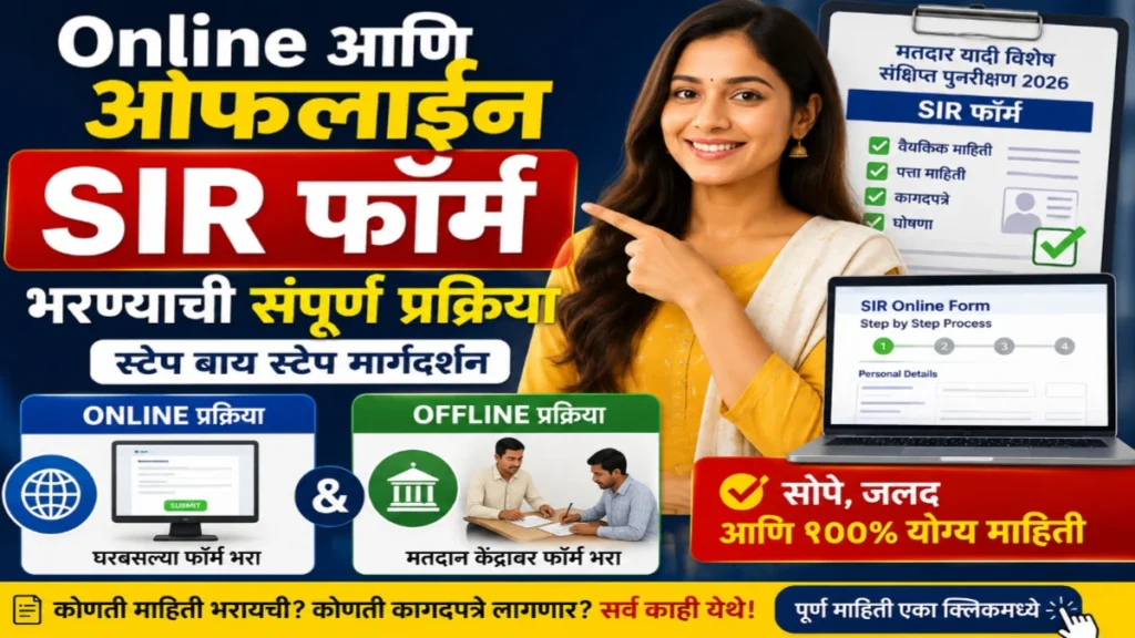 मतदार यादीच्या शुद्धीकरणासाठी 'SIR' उपक्रम: ऑनलाइन आणि ऑफलाइन फॉर्म भरण्याची संपूर्ण मार्गदर्शिका