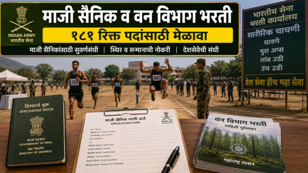 माजी सैनिक व वन विभागातील कर्मचाऱ्यांसाठी १८१ पदांची भरती; जाणून घ्या पात्रता, मानधन आणि अर्ज प्रक्रिया
