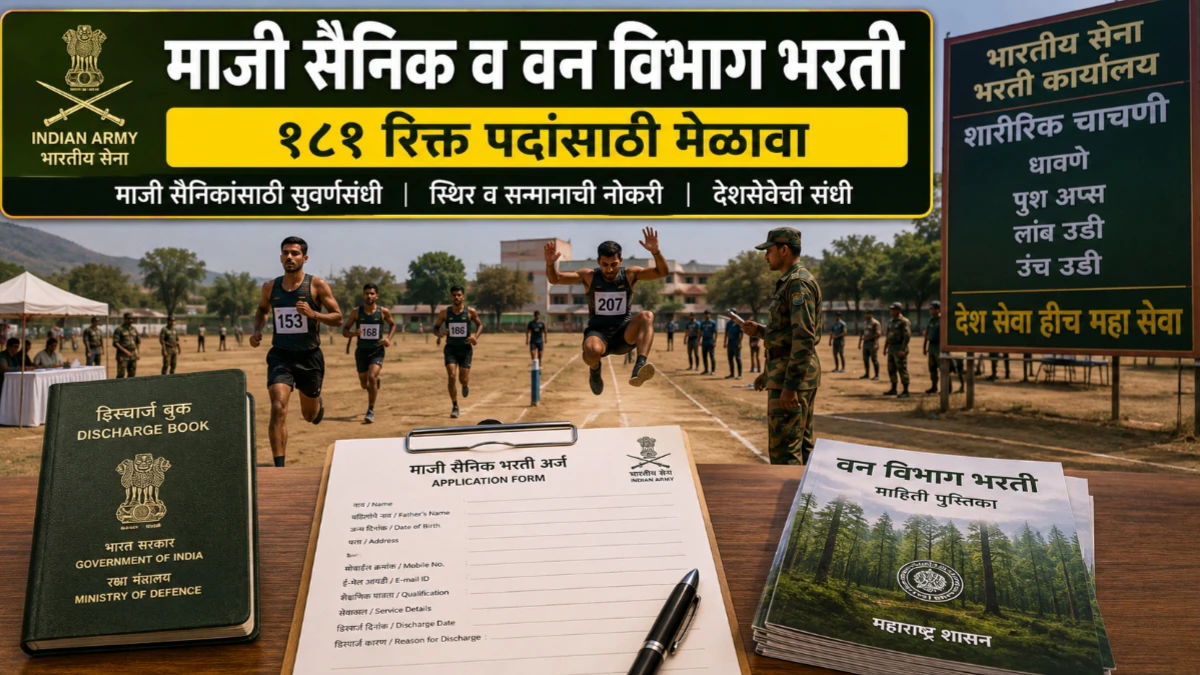 माजी सैनिक व वन विभागातील कर्मचाऱ्यांसाठी १८१ पदांची भरती; जाणून घ्या पात्रता, मानधन आणि अर्ज प्रक्रिया