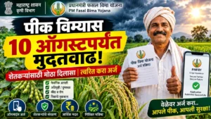 प्रधानमंत्री पीक विमा योजना 2026: अर्जासाठी 10 ऑगस्टपर्यंत मुदतवाढ | त्वरित करा अर्ज