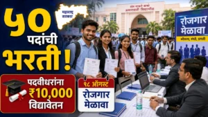 अमरावतीत पंडित दीनदयाळ उपाध्याय रोजगार मेळावा; ५० पदांची भरती, ₹१० हजार विद्यावेतन