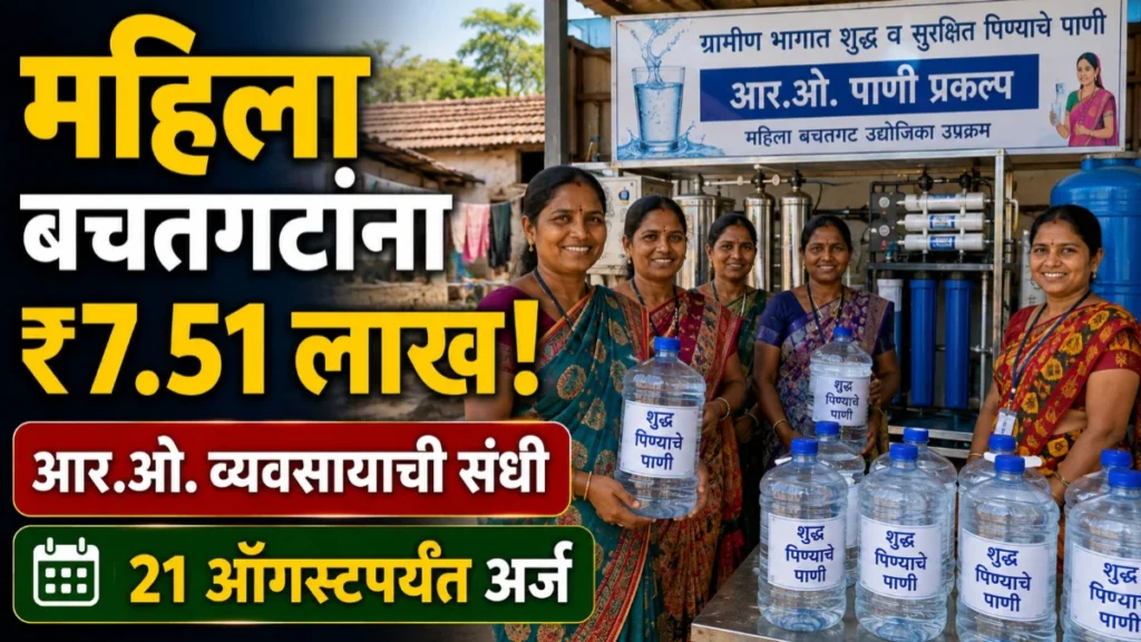 यवतमाळच्या पारधी महिला बचतगट साठी मोठी संधी; आर.ओ. व्यवसायासाठी मिळणार ₹7.51 लाखांचे अर्थसहाय्य