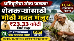 अतिवृष्टी, पूर, चक्रीवादळ आणि गारपिटीने नुकसान झालेल्या शेतकऱ्यांसाठी मोठी बातमी; ₹23.33 कोटींची मदत मंजूर