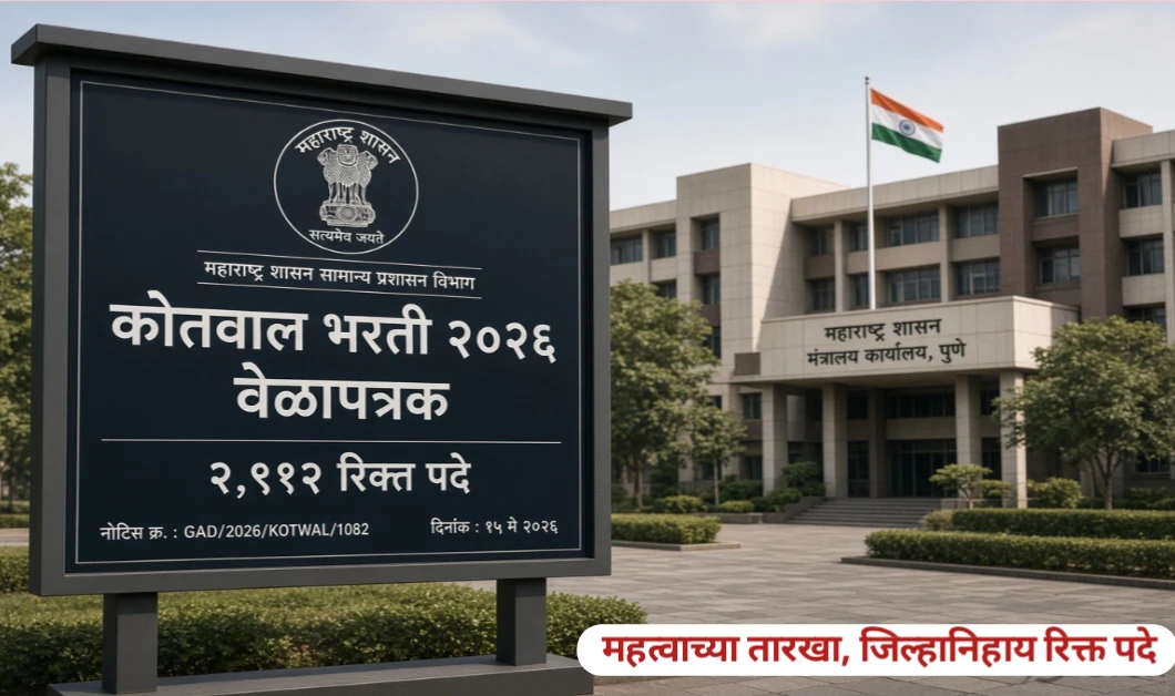 कोतवाल भरती 2026 नवीन वेळापत्रक प्रसिद्ध