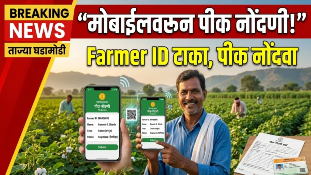 DCS MH ॲपवरून पीक नोंदणी सुरू; Farmer ID टाकून शेतकरी स्वतः करू शकणार नोंदणी