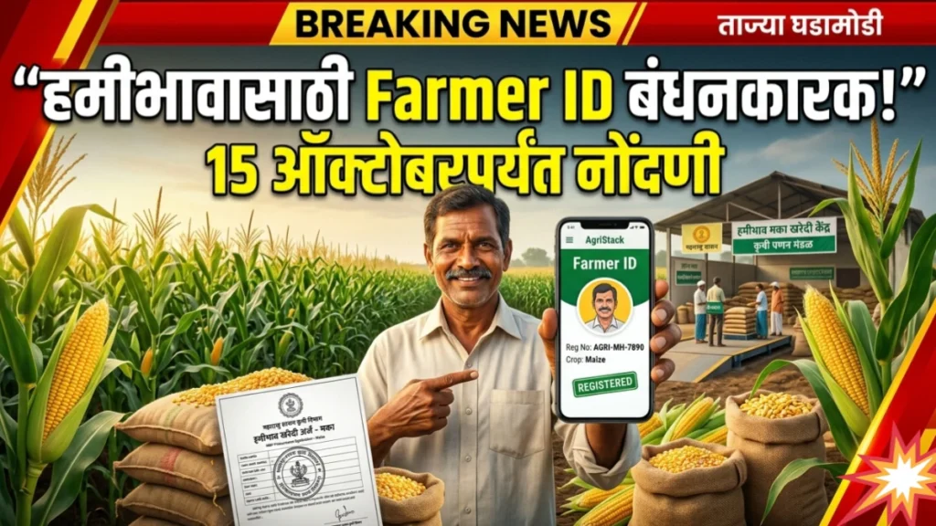 हमीभाव योजनेच्या लाभासाठी Farmer ID बंधनकारक, 15 ऑक्टोबरपर्यंत नोंदणी