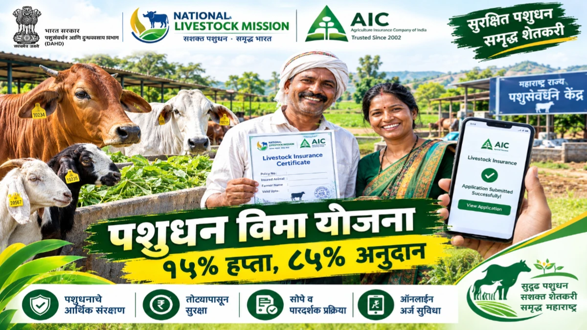 पशुधन विमा योजनेसाठी अर्ज मागविण्यास सुरुवात ; शेतकरी-पशुपालकांनी लाभ घेण्याचे पशुसंवर्धन विभागाचे आवाहन