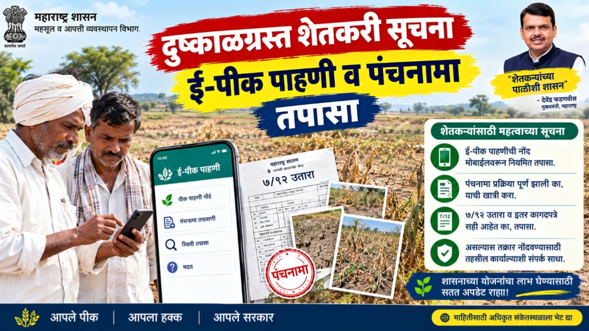 दुष्काळग्रस्त शेतकरी सूचना: खरीप २०२६ Trigger-1 अंतर्गत महत्त्वाची तयारी