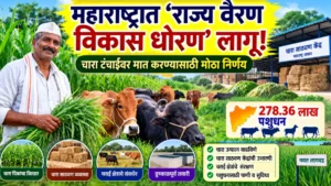 महाराष्ट्रात ‘राज्य वैरण विकास धोरण’ लागू; चारा टंचाईवर मात करण्यासाठी शासनाचा महत्त्वपूर्ण निर्णय