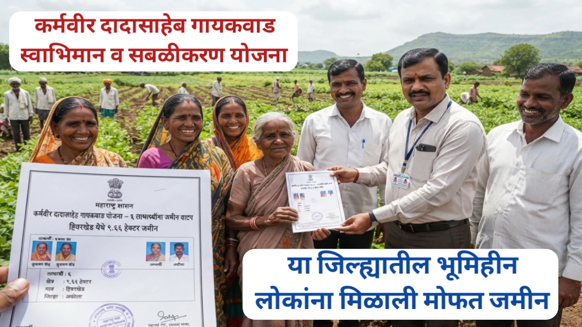 कर्मवीर दादासाहेब गायकवाड योजना: बुलढाणा जिल्ह्यातील 6 लाभार्थ्यांना जमीन वाटप