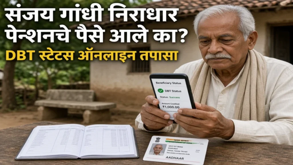 संजय गांधी निराधार योजना DBT स्टेटस ऑनलाइन तपासा; पेन्शनचे पैसे खात्यात जमा झाले की नाही एका मिनिटात कळणार