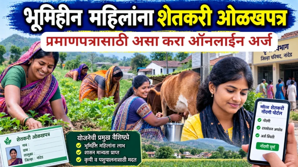 भूमिहीन महिलांना शेतकरी ओळखपत्र : नांदेडमध्ये 69 हजार महिलांची नोंदणी