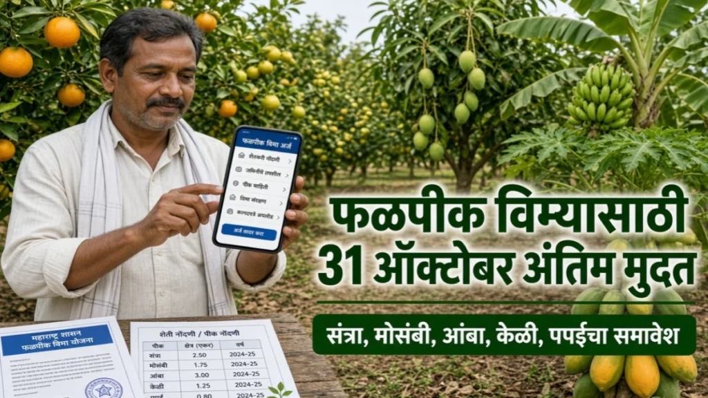 आंबिया बहार फळपीक विमा योजना : शेतकऱ्यांनो 31 ऑक्टोबरपर्यंत करा विमा प्रस्ताव सादर