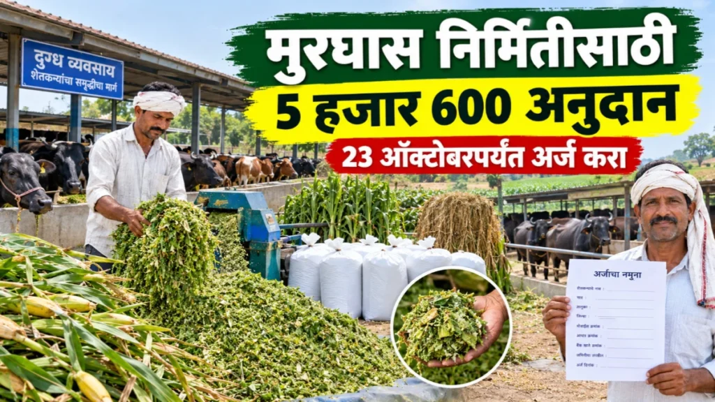 मुरघास निर्मितीसाठी प्रति एकर 5 हजार 600 रुपये अनुदान; शेतकऱ्यांनी 23 ऑक्टोबरपर्यंत अर्ज करावेत