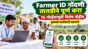 ॲग्रीस्टॅक Farmer ID नोंदणीसाठी 15 नोव्हेंबरपर्यंत विशेष मोहीम; शेतकऱ्यांनी नोंदणी पूर्ण करण्याचे कृषी विभागाचे आवाहन